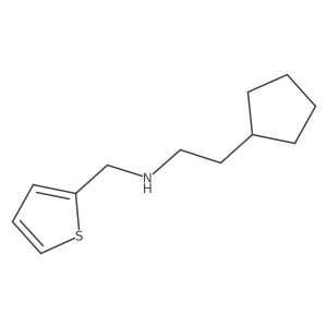 2-Cyclopentyl-N-(thiophen-2-ylmethyl)ethan-1-amine结构式