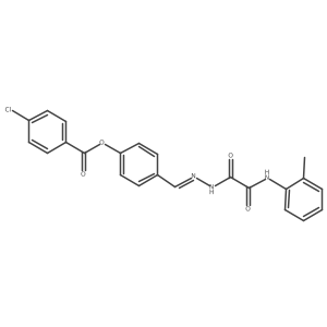 4-(2-(Oxo(2-toluidino)acetyl)carbohydrazonoyl)phenyl 4-chlorobenzoate结构式