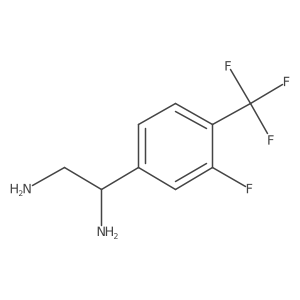 1-[3-Fluoro-4-(trifluoromethyl)phenyl]ethane-1,2-diamine结构式