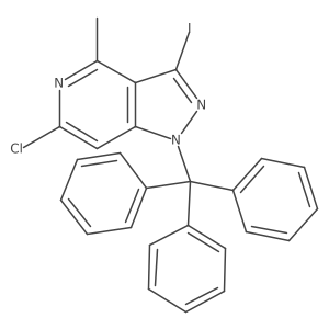 6-chloro-3-iodo-4-methyl-1-trityl-1H-pyrazolo[4,3-c]pyridine结构式