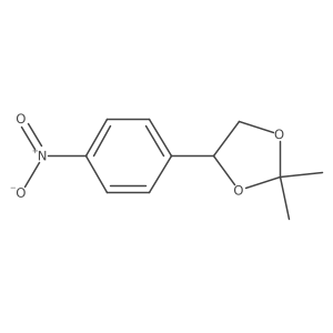 2,2-Dimethyl-4-(4-nitrophenyl)-1,3-dioxolane结构式