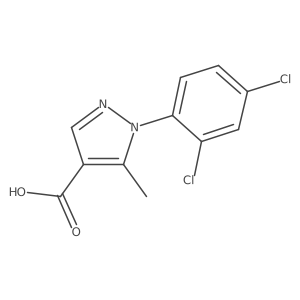 1-(2,4-Dichlorophenyl)-5-methyl-1H-pyrazole-4-carboxylic acid结构式