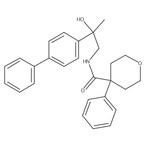 N-(2-([1,1'-biphenyl]-4-yl)-2-hydroxypropyl)-4-phenyltetrahydro-2H-pyran-4-carboxamide结构式