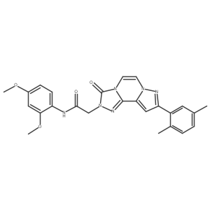 N-(2,4-dimethoxyphenyl)-2-[11-(2,5-dimethylphenyl)-5-oxo-3,4,6,9,10-pentazatricyclo[7.3.0.02,6]dodeca-1(12),2,7,10-tetraen-4-yl]acetamide Structure
