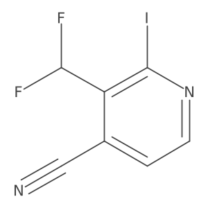 3-(Difluoromethyl)-2-iodoisonicotinonitrile结构式