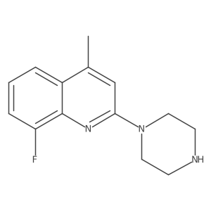 8-Fluoro-4-methyl-2-piperazin-1-ylquinoline Structure