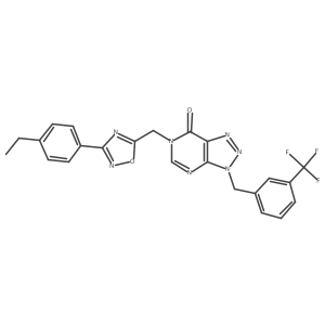 6-((3-(4-ethylphenyl)-1,2,4-oxadiazol-5-yl)methyl)-3-(3-(trifluoromethyl)benzyl)-3H-[1,2,3]triazolo[4,5-d]pyrimidin-7(6H)-one Structure