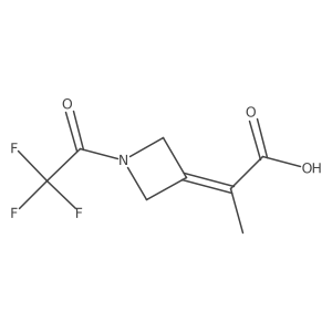 2-[1-(2,2,2-Trifluoroacetyl)azetidin-3-ylidene]propanoic acid结构式