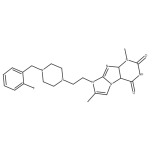 6-[2-[4-[(2-Fluorophenyl)methyl]piperazin-1-yl]ethyl]-4,7-dimethyl-4a,9a-dihydropurino[7,8-a]imidazole-1,3-dione结构式