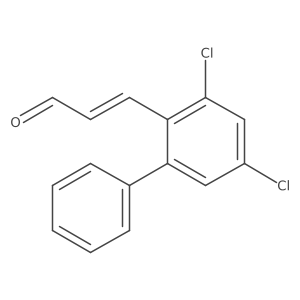 (E)-3-(2,4-dichloro-6-phenylphenyl)prop-2-enal结构式