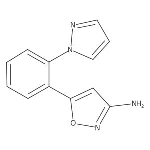 5-[2-(1H-pyrazol-1-yl)phenyl]-1,2-oxazol-3-amine结构式