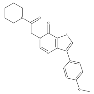 7-(4-methoxyphenyl)-3-[2-oxo-2-(piperidin-1-yl)ethyl]-3H,4H-thieno[3,2-d]pyrimidin-4-one Structure