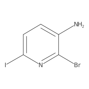 2-Bromo-6-iodopyridin-3-amine结构式