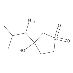3-(1-Amino-2-methylpropyl)-3-hydroxy-1lambda6-thiolane-1,1-dione结构式