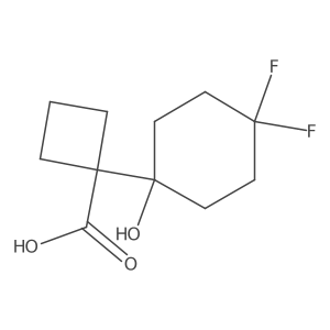 1-(4,4-Difluoro-1-hydroxycyclohexyl)cyclobutane-1-carboxylic acid结构式