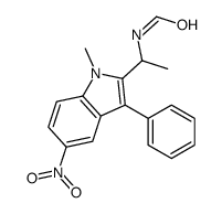 N-[1-(1-methyl-5-nitro-3-phenylindol-2-yl)ethyl]formamide结构式
