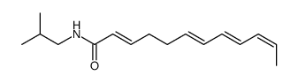 N-(2-methylpropyl)dodeca-2,6,8,10-tetraenamide结构式