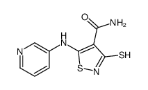 5-(pyridin-3-ylamino)-3-sulfanylidene-1,2-thiazole-4-carboxamide结构式