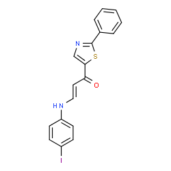 3-(4-IODOANILINO)-1-(2-PHENYL-1,3-THIAZOL-5-YL)-2-PROPEN-1-ONE结构式