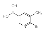 6-溴-5-甲基吡啶-3-硼酸结构式