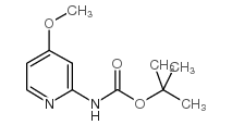 4-甲氧基吡啶-2-氨甲酸叔丁酯结构式