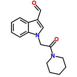 1-[2-Oxo-2-(1-piperidinyl)ethyl]-1H-indole-3-carbaldehyde结构式