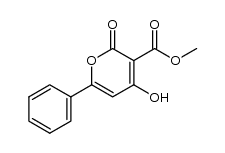 methyl 4-hydroxy-2-oxo-6-phenyl-2H-pyran-3-carboxylate结构式