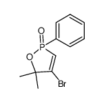 4-bromo-5,5-dimethyl-2-phenyl-1,2-oxaphosphol-3-ene 2-oxide结构式