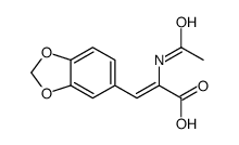 2-acetamido-3-(1,3-benzodioxol-5-yl)prop-2-enoic acid结构式