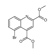 dimethyl 5-bromoquinoline-2,4-dicarboxylate结构式