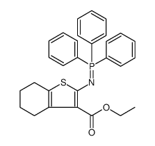 Benzo[b]thiophene-3-carboxylic acid, 4,5,6,7-tetrahydro-2-[(triphenylphosphoranylidene)amino]-, ethyl ester结构式