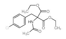 Propanedioic acid,2-(acetylamino)-2-[(4-chlorophenyl)methyl]-, 1,3-diethyl ester结构式