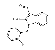 1-(2-氟苄基)-2-甲基-1H-吲哚-3-甲醛结构式