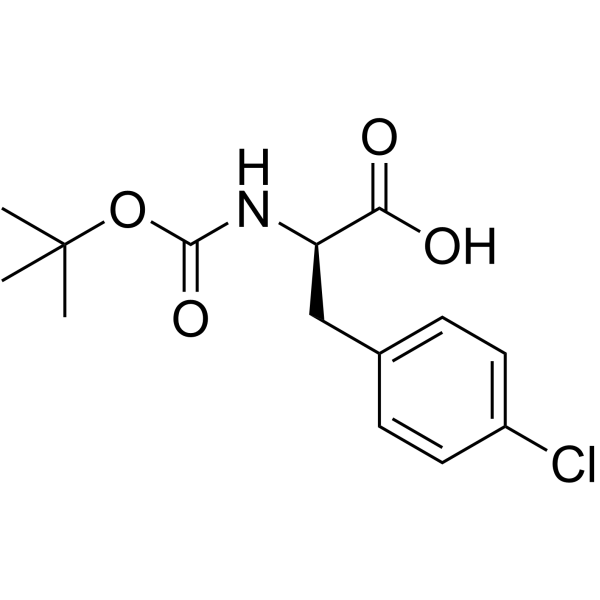 Boc-D-4-氯苯丙氨酸结构式