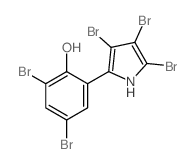 Phenol,2,4-dibromo-6-(3,4,5-tribromo-1H-pyrrol-2-yl)结构式