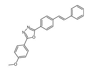 2-(4-Phenylethylenphenyl)-5-(p-methoxyphenyl)-1,3,4-oxadiazol结构式