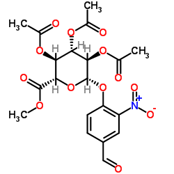 Me-triacetyl-&beta;-D-glucopyranuronate-Ph-ald-NO2结构式