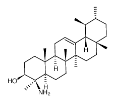 3-&beta;-hydroxy-4-&beta;-amino-24-norurs-12-ene结构式