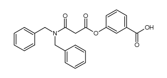 3-[2-(N,N-dibenzylaminocarbonyl)-ethanoyl]-oxybenzoic acid结构式
