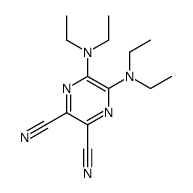 5,6-bis(diethylamino)pyrazine-2,3-dicarbonitrile结构式