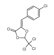 5-(4-chlorobenzylidene)-2-(trichloromethyl)-1,3-dioxolan-4-one结构式