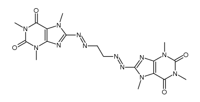 1,3,7,1',3',7'-hexamethyl-3,7,3',7'-tetrahydro-8,8'-(ethanediyl-bis-azo)-bis-purine-2,6-dione结构式