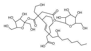 beta-D-fructofuranosyl alpha-D-glucopyranoside, mono[3-(4-hydroxydec-1-enyl) 2-(2-hydroxyethyl) 9-hydrogen nonane-1,2,9-tricarboxylate]结构式