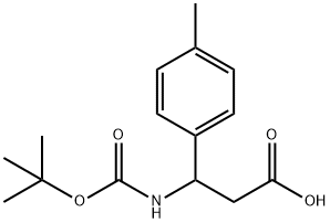 3-(BOC-氨基)-3-(4-甲基苯基)丙酸, 284493-60-3, 结构式
