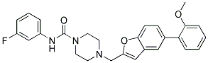 N-(3-FLUOROPHENYL)-4-([5-(2-METHOXYPHENYL)-1-BENZOFURAN-2-YL]METHYL)PIPERAZINE-1-CARBOXAMIDE|