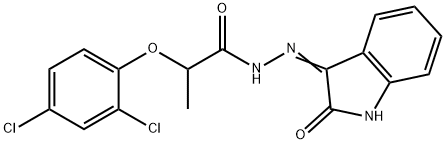 3-(2-(2,4-DICHLOROPHENOXY)PROPIONYLHYDRAZIDYL)-2-OXOINDOLINE Structure