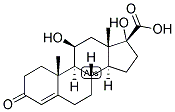 4-ANDROSTEN-11-BETA, 17-ALPHA-DIOL-3-ONE-17-BETA-CARBOXYLIC ACID Structure