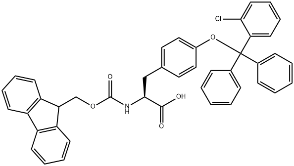 FMOC‐TYR(2‐CLTRT)‐OH 化学構造式