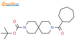 9-(环庚烷羰基)-3,9-二氮螺[5.5]十一烷-3-羧酸叔丁酯结构式图片|2788792-31-2结构式图片