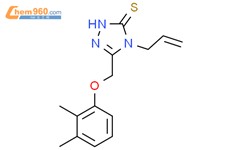 4-烯丙基-5-[(2,3-二甲基苯氧基)甲基]-4H-1,2,4-噻唑-3-硫醇结构式